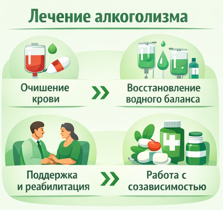 лечение алкоголизма в Новоаннинском этапы